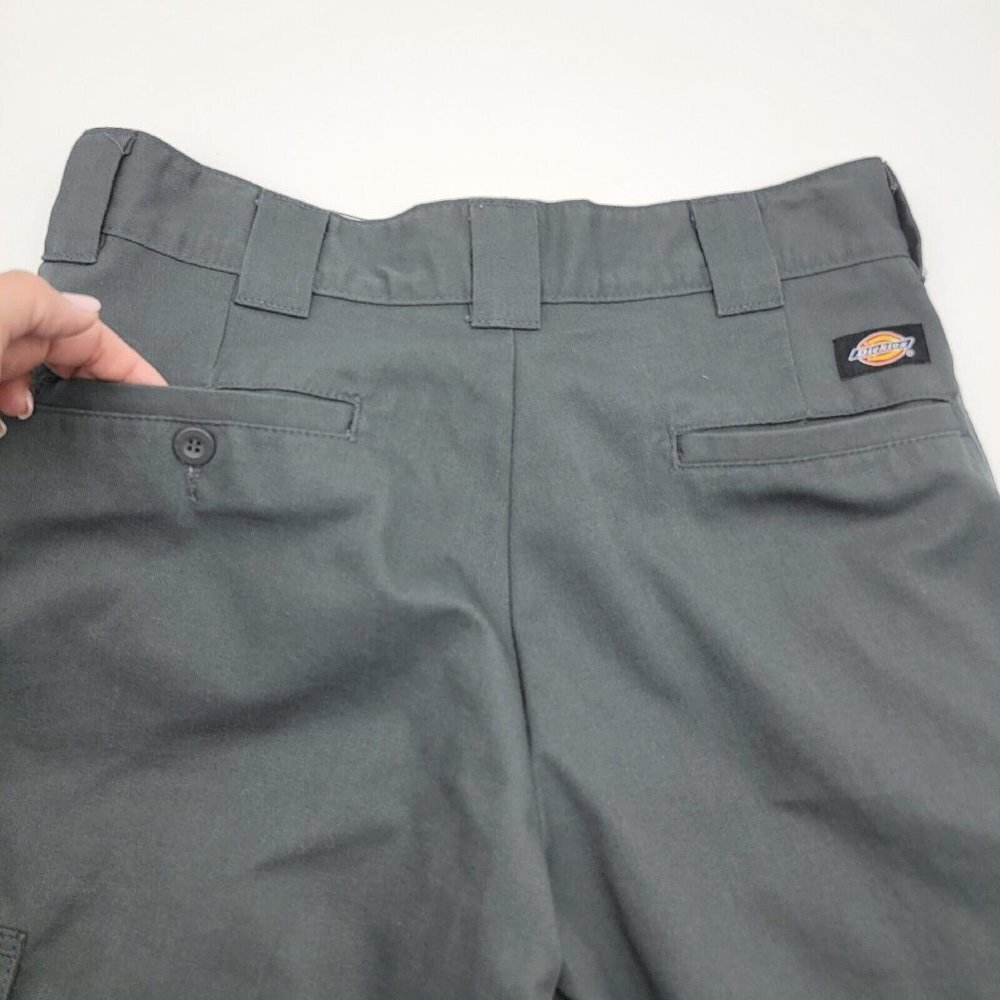 Dickies Flex Cargo Shorts Mens 30 Relaxed Fit Gray Pockets Twill Workwear - Picture 8 of 16